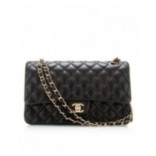 BOLSA CHANEL CLASSIC FLAP 2.55 PRETA COURO LEGITIMO