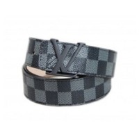 CINTO LOUIS VUITTON DAMIER COBALT FIVELA PRETA