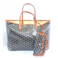 BOLSA GOYARD SAINT LOUIS PRETA ALÇA CARAMELO