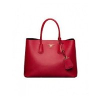 BOLSA PRADA DOUBLE BEG TOTE VERMELHA