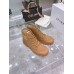 BOTA CELINE DE COURO COM LONA