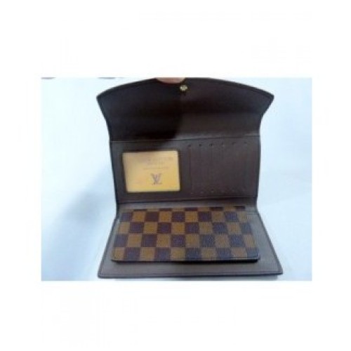 Louis Vuitton Emilie wallet Damier Ebene DE  Carteira louis vuitton, Couro  legítimo, Carteira