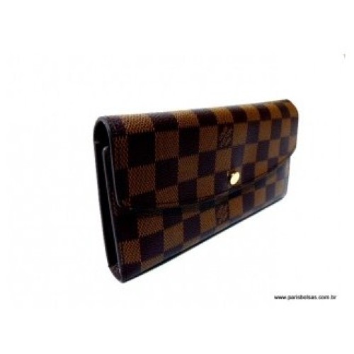 Louis Vuitton Emilie wallet Damier Ebene DE  Carteira louis vuitton, Couro  legítimo, Carteira