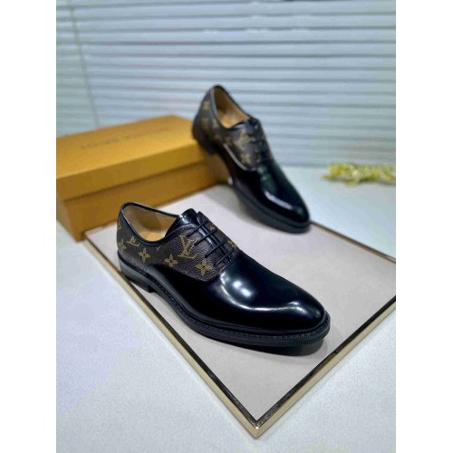 NOVO Sapato Social Masculino Louis Vuitton Formal Derby Couro Preto Tamanho  10/44 Novo com etiquetas Caixa